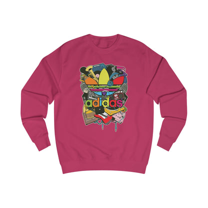 Graphic Sweatshirt — Colorful Retro Collage Logo