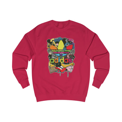 Graphic Sweatshirt — Colorful Retro Collage Logo