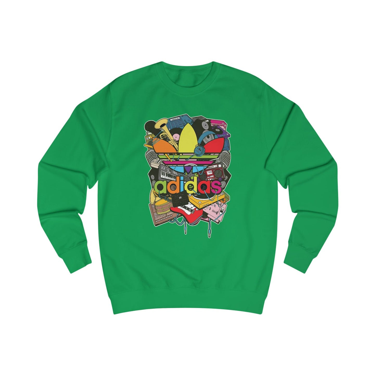 Graphic Sweatshirt — Colorful Retro Collage Logo