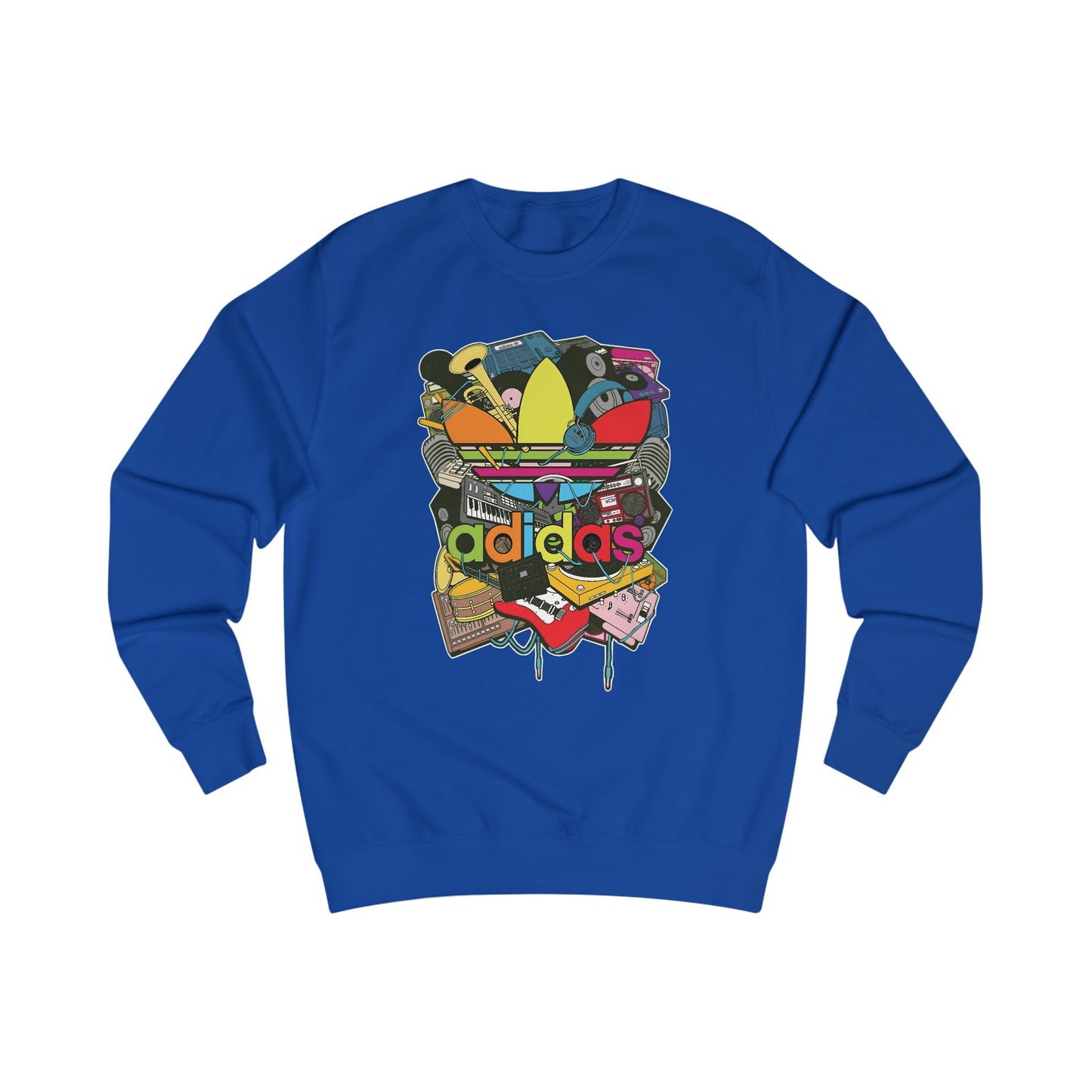 Graphic Sweatshirt — Colorful Retro Collage Logo