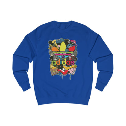 Graphic Sweatshirt — Colorful Retro Collage Logo