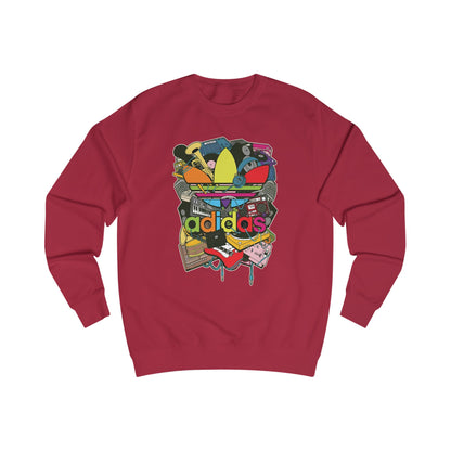 Graphic Sweatshirt — Colorful Retro Collage Logo