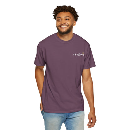Skeleton Hand Holding Red Rose Graphic Tee