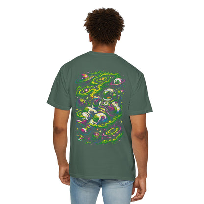 Astronaut Space Vibes T-Shirt — Neon Cosmic Graphic Tee