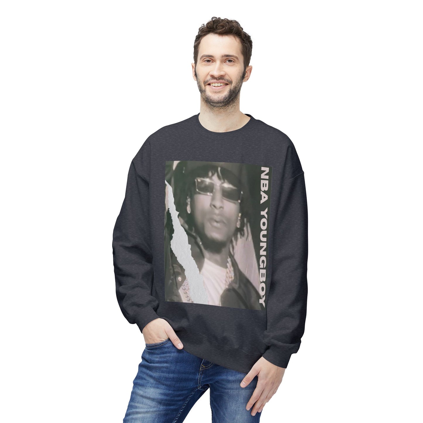 YOUNGBOY Vintage Photo Crewneck Sweatshirt — Keywear custom Graphic