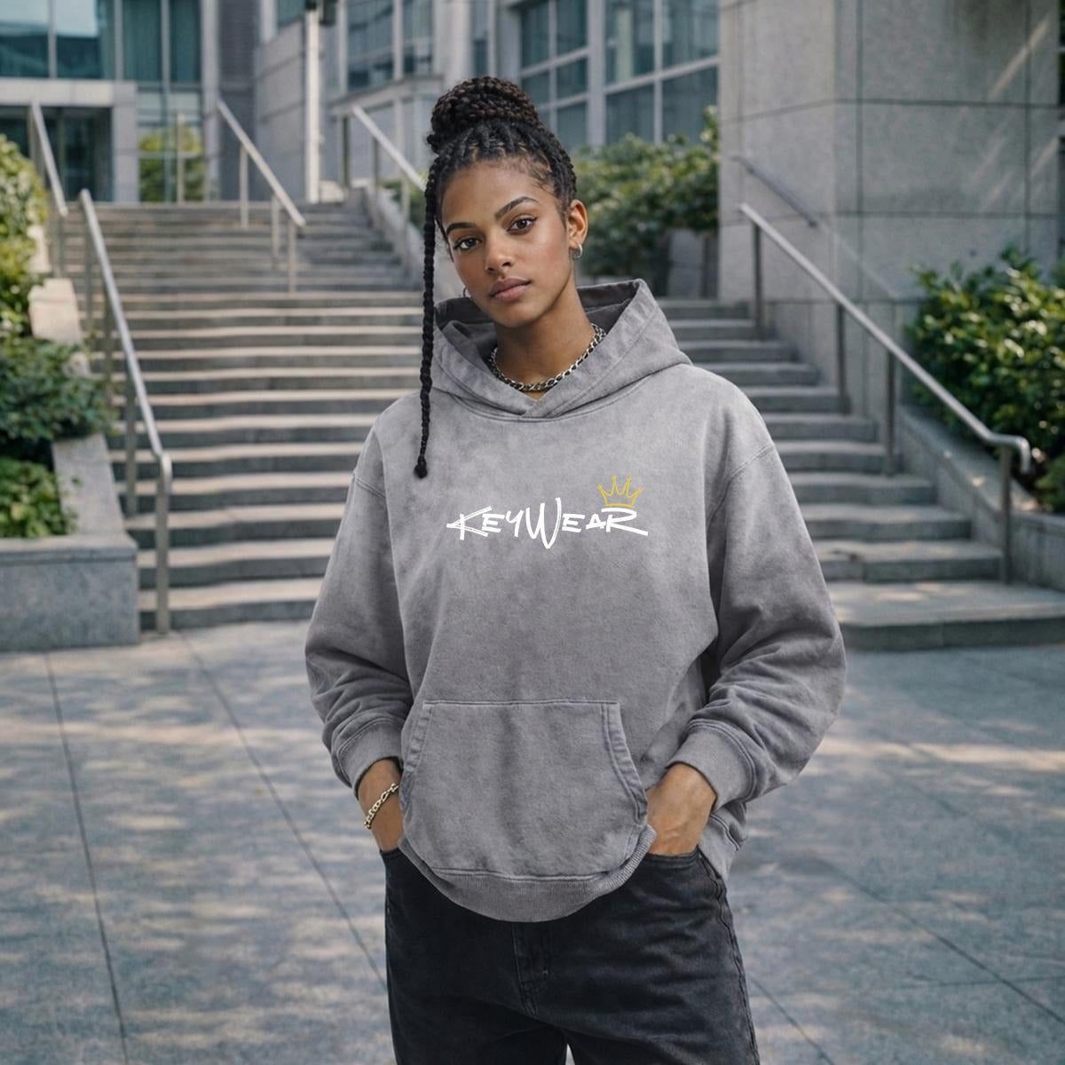 KeyWear Vintage Pullover Hoodie